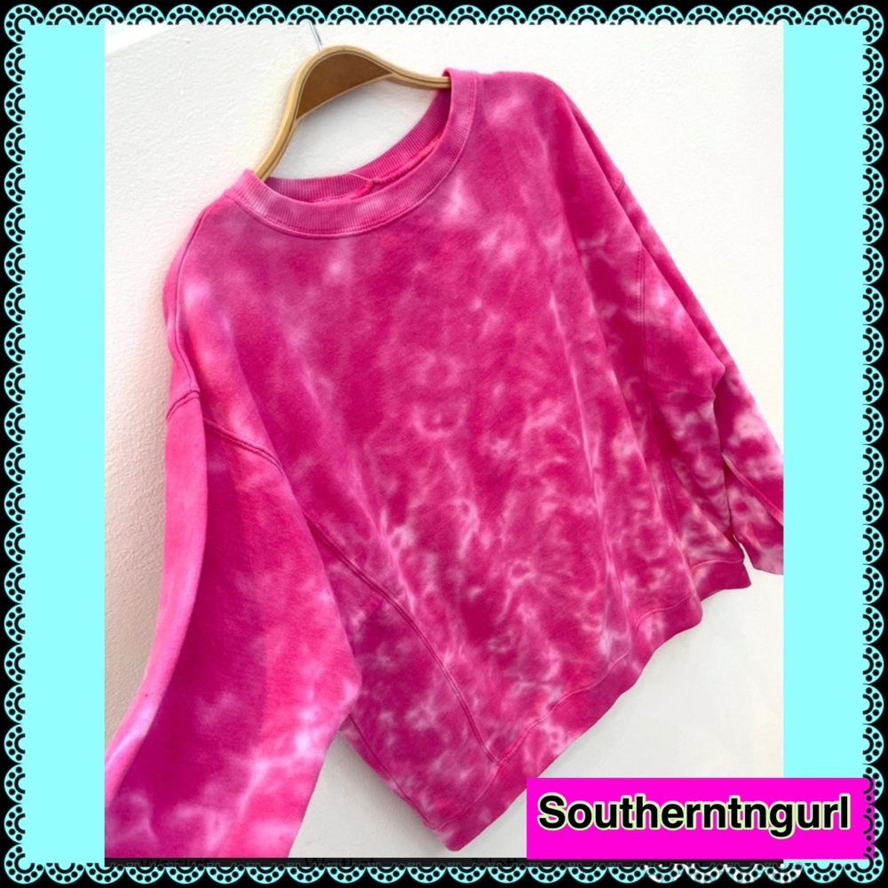 NWT SEW IN LOVE Like Love Tie Dye long Sleeve Oversized Sweatshirt